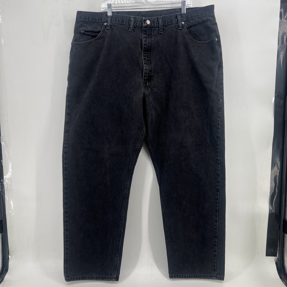 Vintage Wrangler 46x32 Black 100% Cotton Jeans 80s